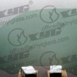 LH FRONT DOOR GLASS - GREEN 6 HOLES